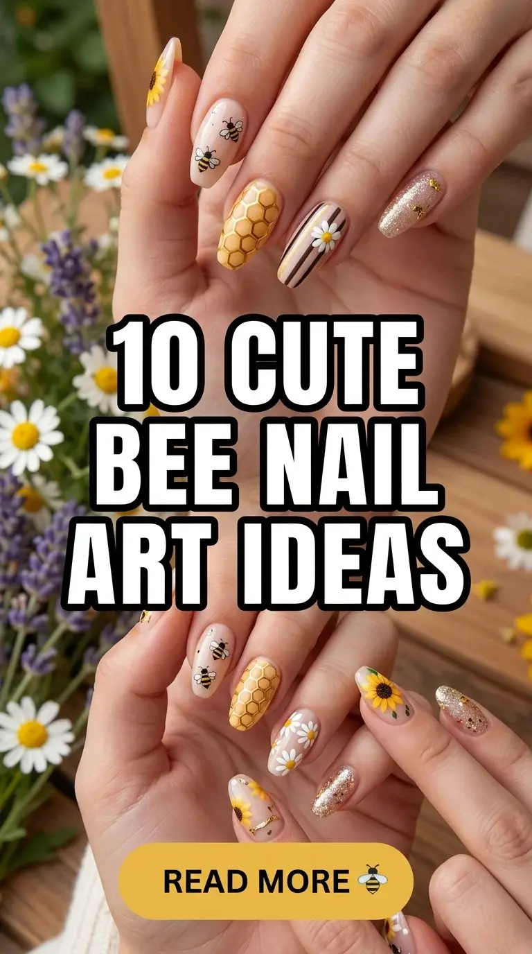 10 Cute Bee Nail Art Ideas