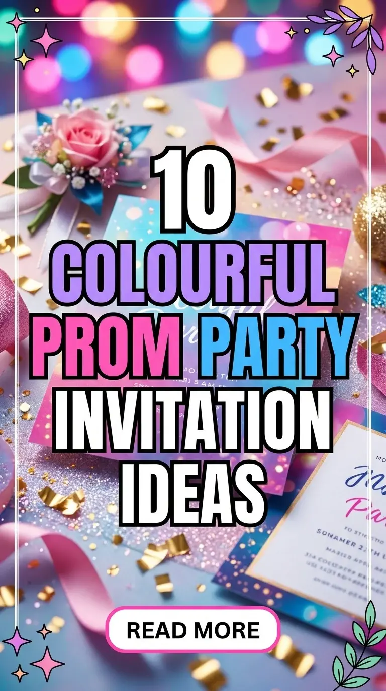 10 Colourful Prom Party Invitation Ideas