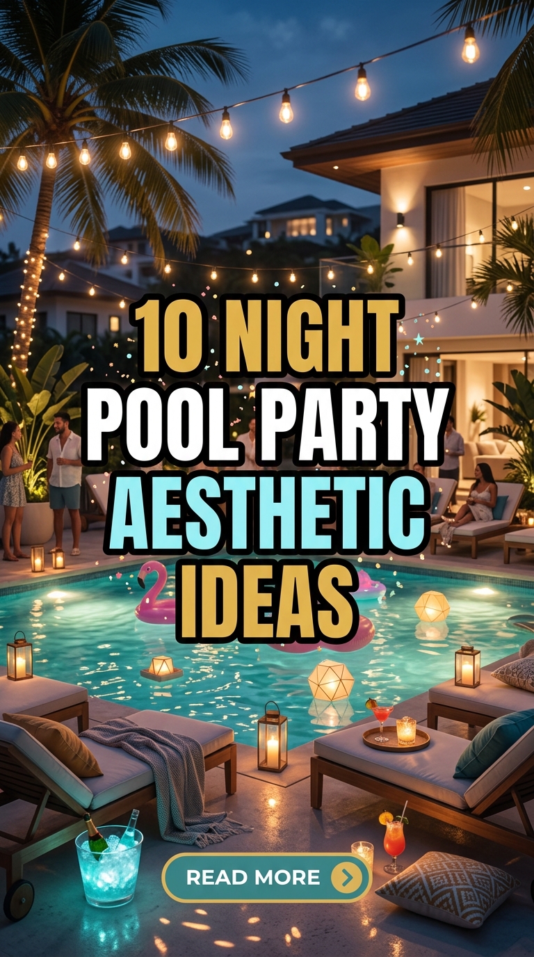 10 Night Pool Party Aesthetic Ideas