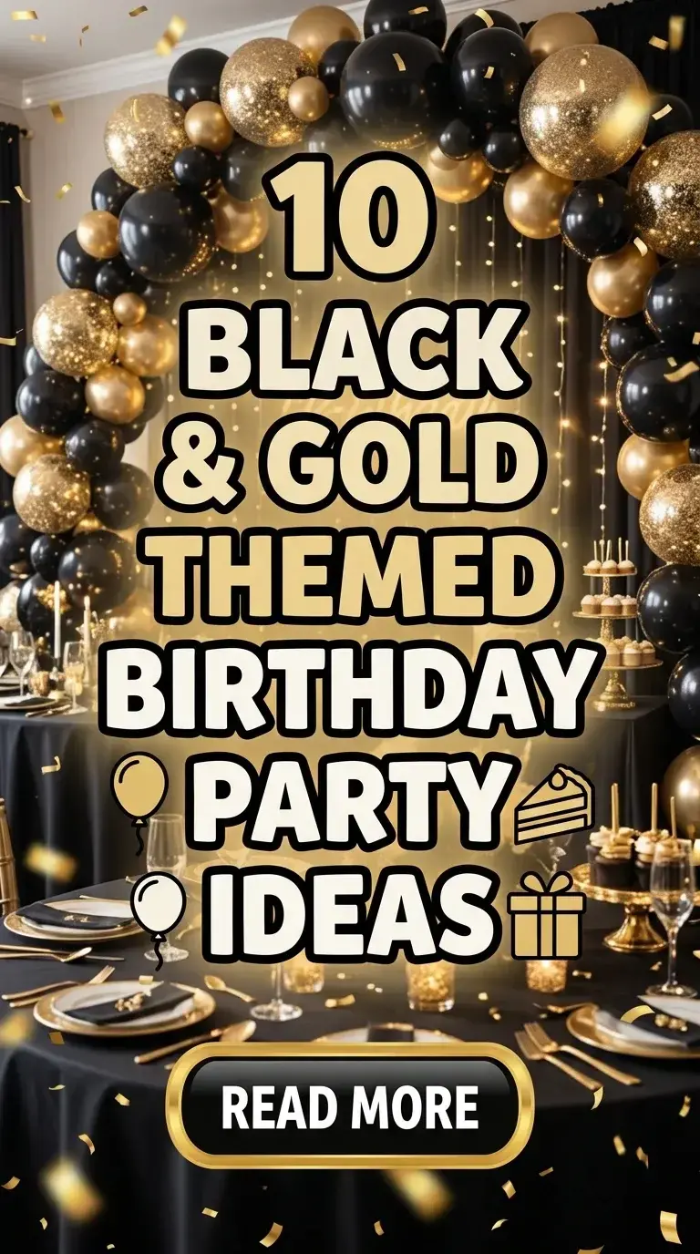 10 Black and Gold Themed Birthday Party Ideas