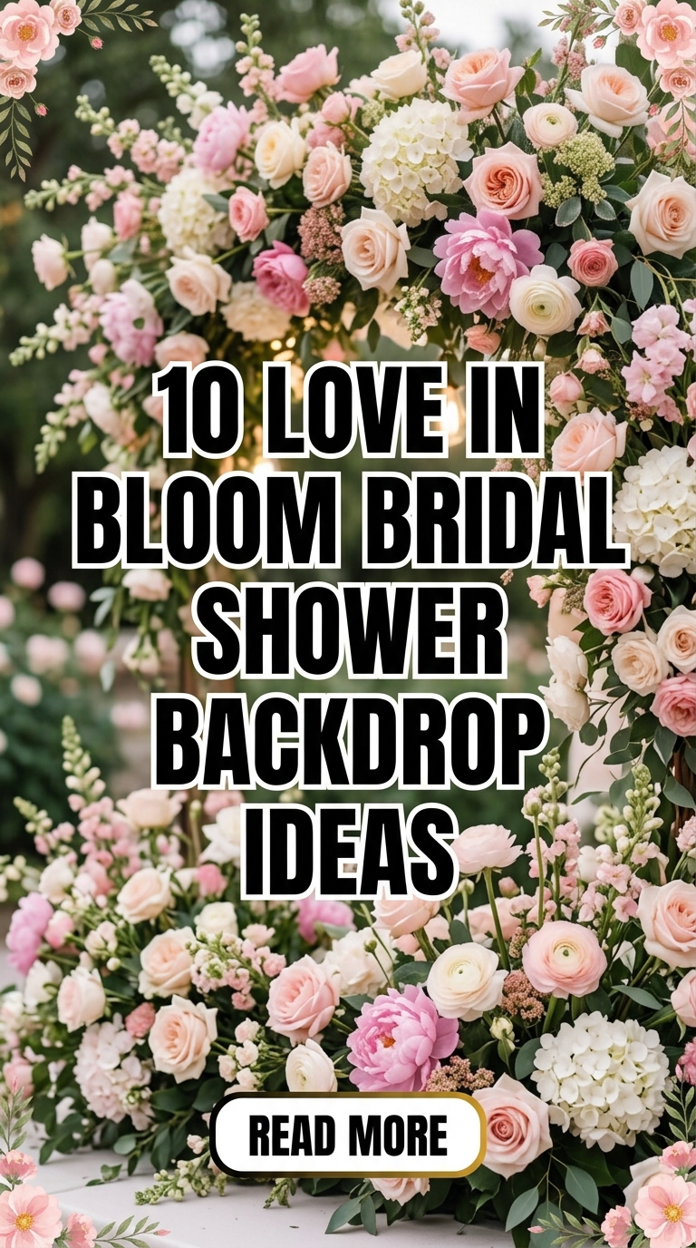 10 Love in Bloom Bridal Shower Backdrop Ideas