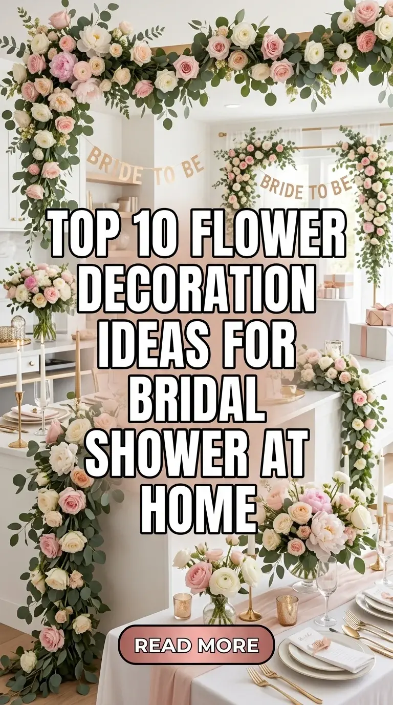 Top 10 Flower Decoration Ideas for Bridal Shower at Home