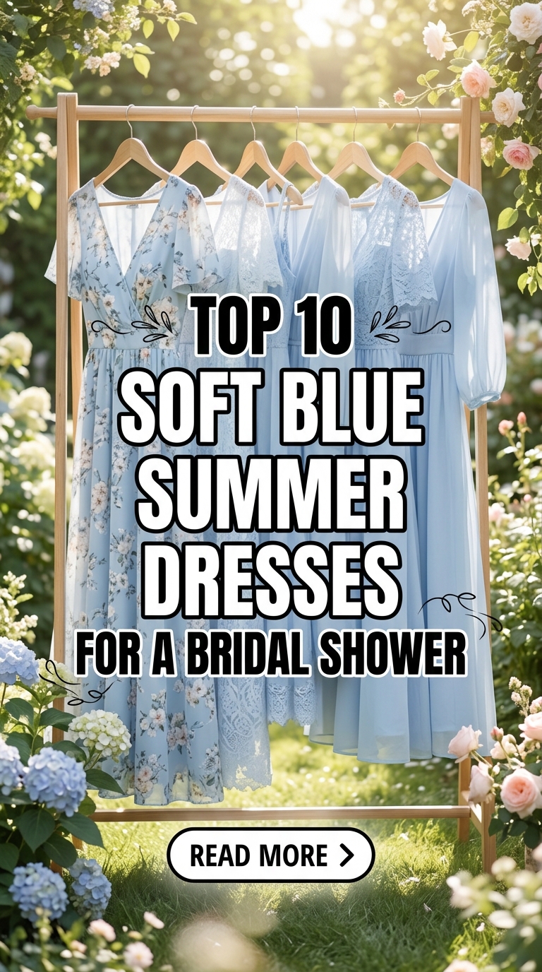 Top 10 Soft Blue Summer Dresses for a Bridal Shower