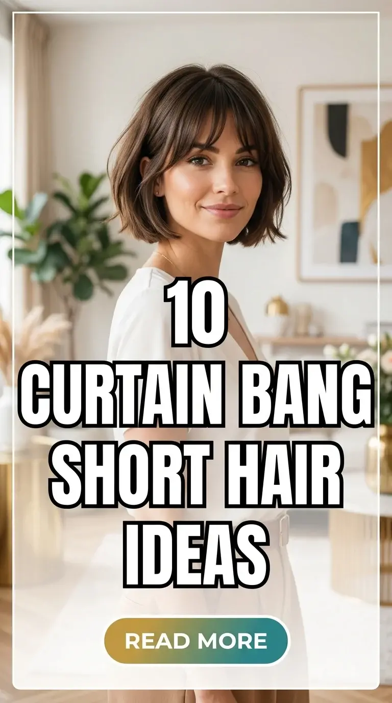 10 Curtain Bang Short Hair Ideas