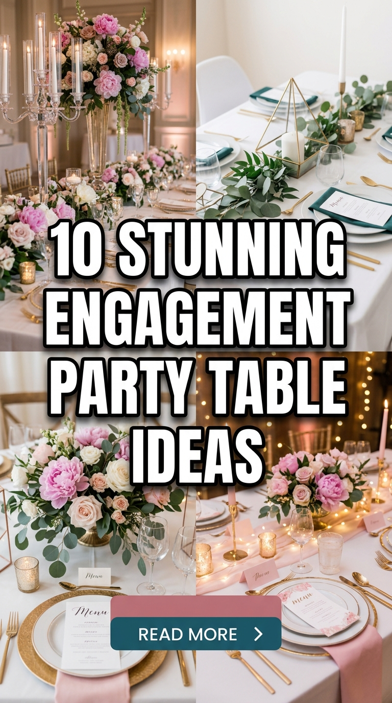 10 Stunning Engagement Party Table Ideas