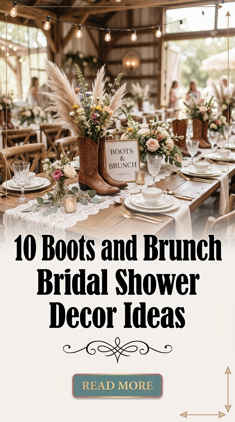 10 Boots and Brunch Bridal Shower Decor Ideas