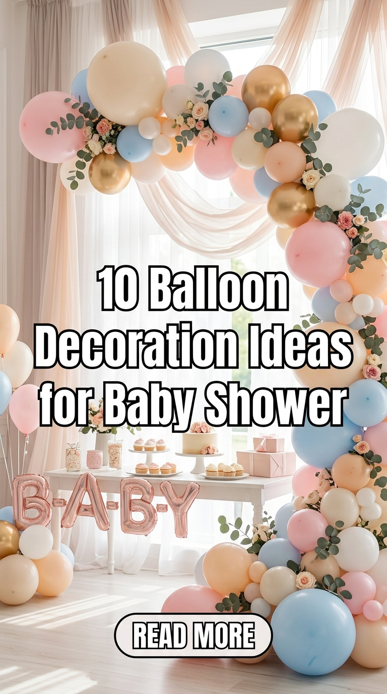 10 Balloon Decoration Ideas for Baby Shower
