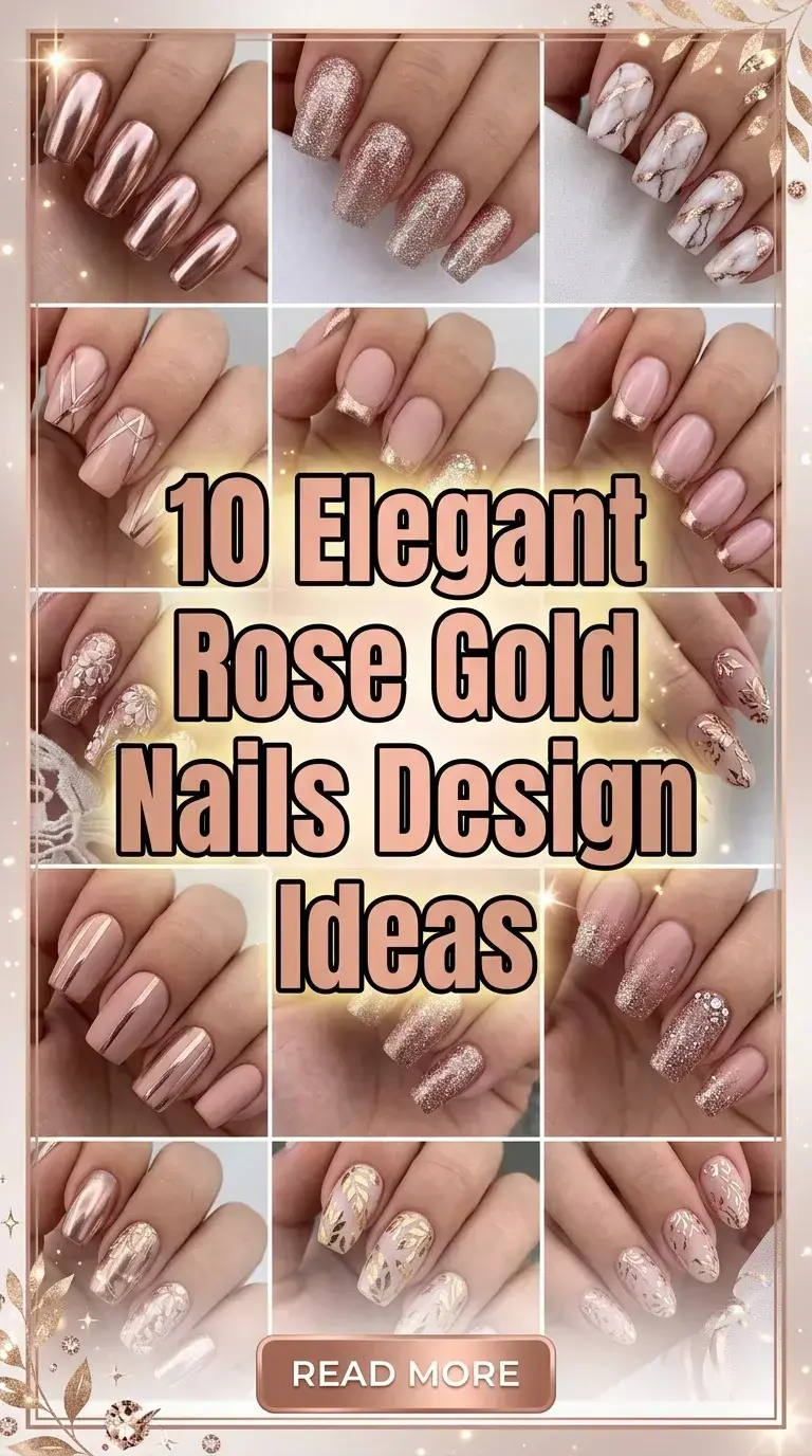 10 Elegant Rose Gold Nails Design Ideas