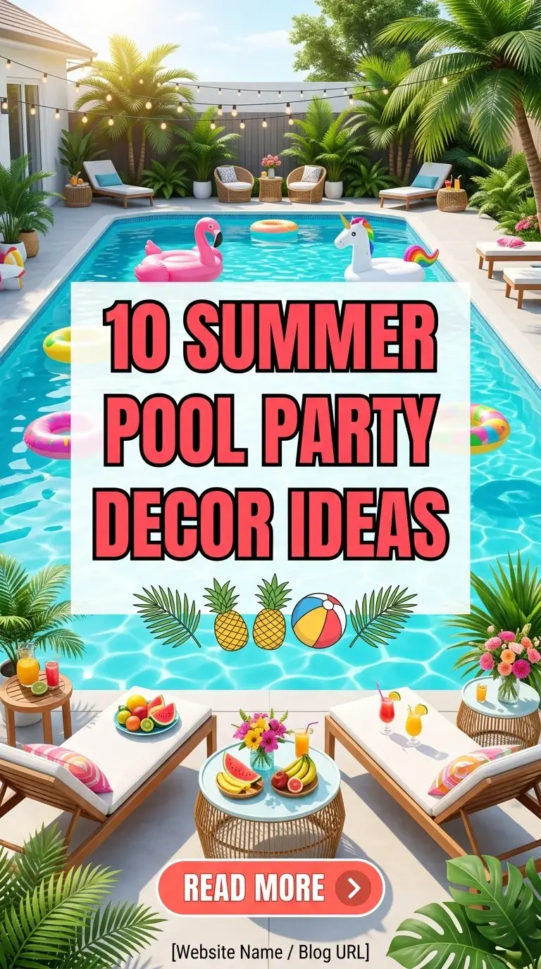 10 Summer Pool Party Decor Ideas
