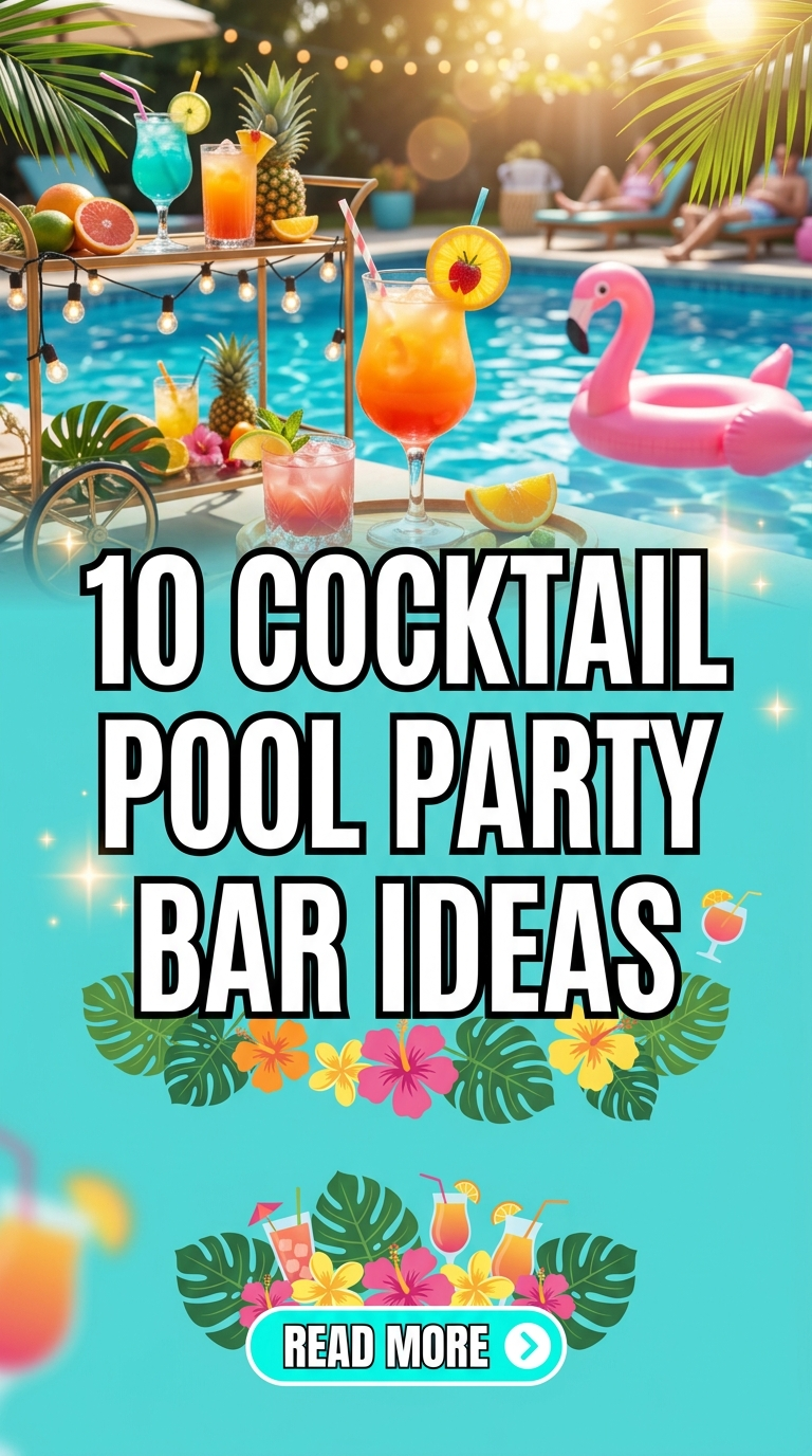 10 Cocktail Pool Party Bar Ideas