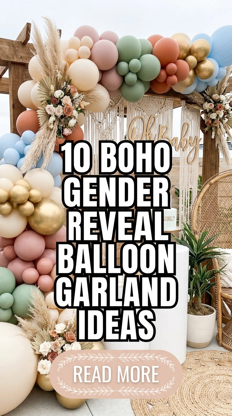 10 Boho Gender Reveal Balloon Garland Ideas