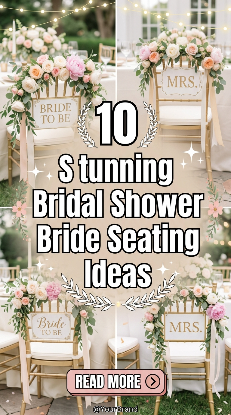 10 Stunning Bridal Shower Bride Seating Ideas