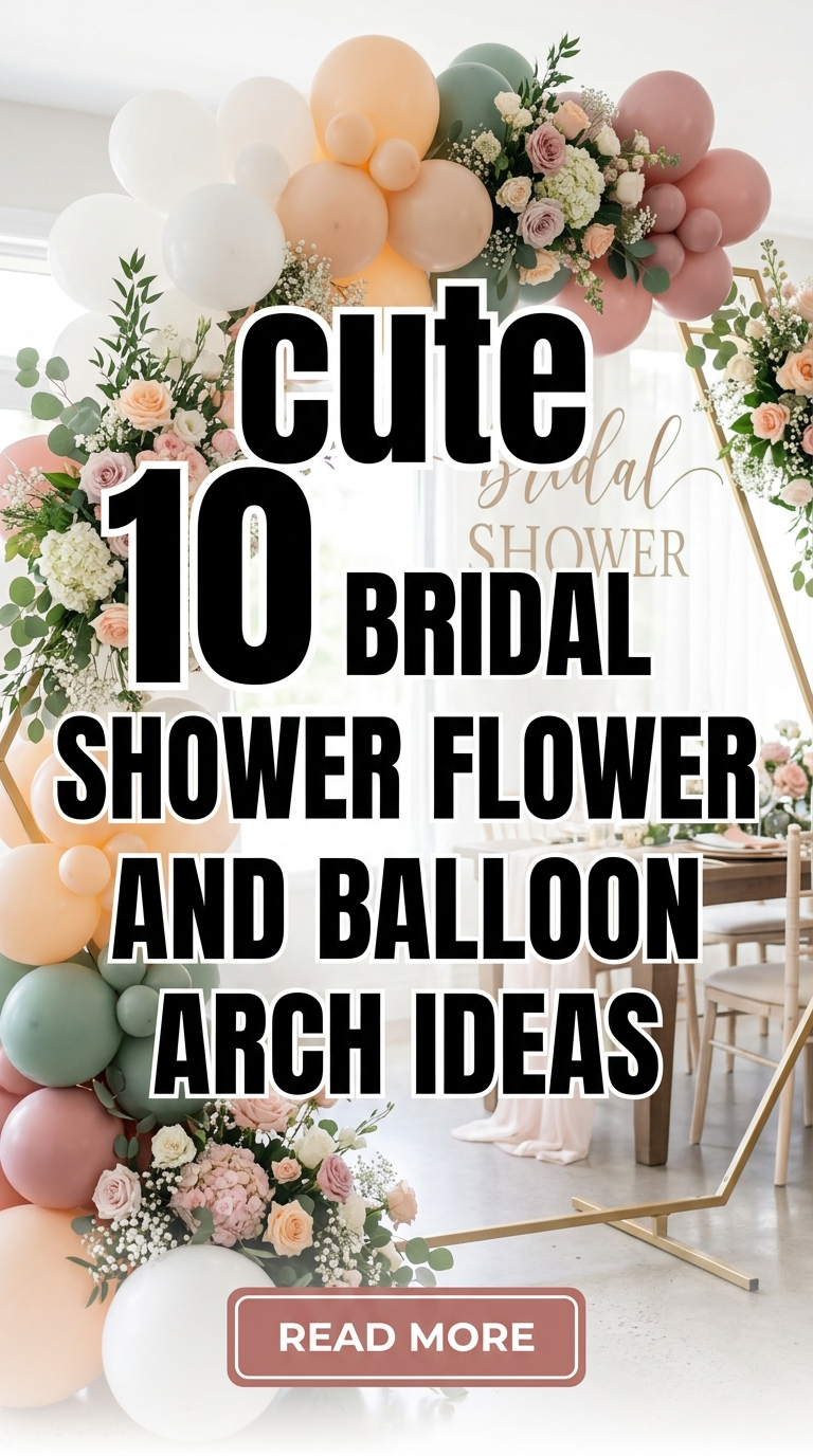 10 Bridal Shower Flower and Balloon Arch Ideas