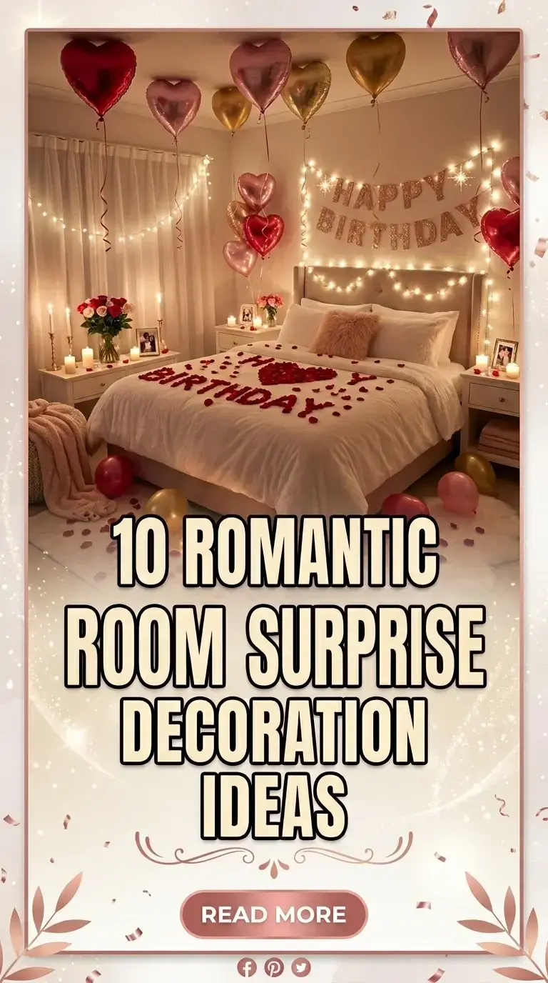10 Romantic Birthday Room Surprise Decoration Ideas