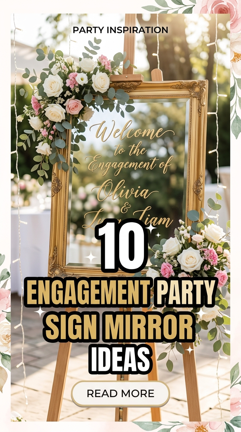 10 Engagement Party Welcome Sign Mirror Ideas