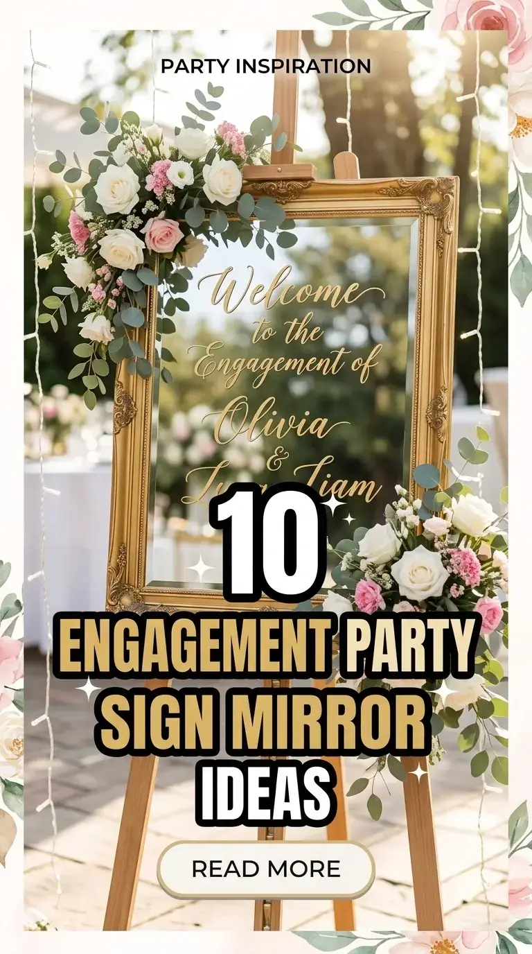 10 Engagement Party Welcome Sign Mirror Ideas