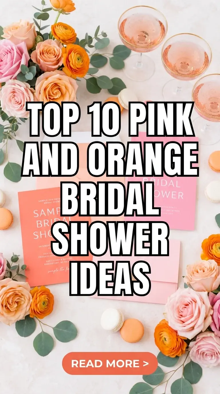 Top 10 Pink and Orange Bridal Shower Ideas