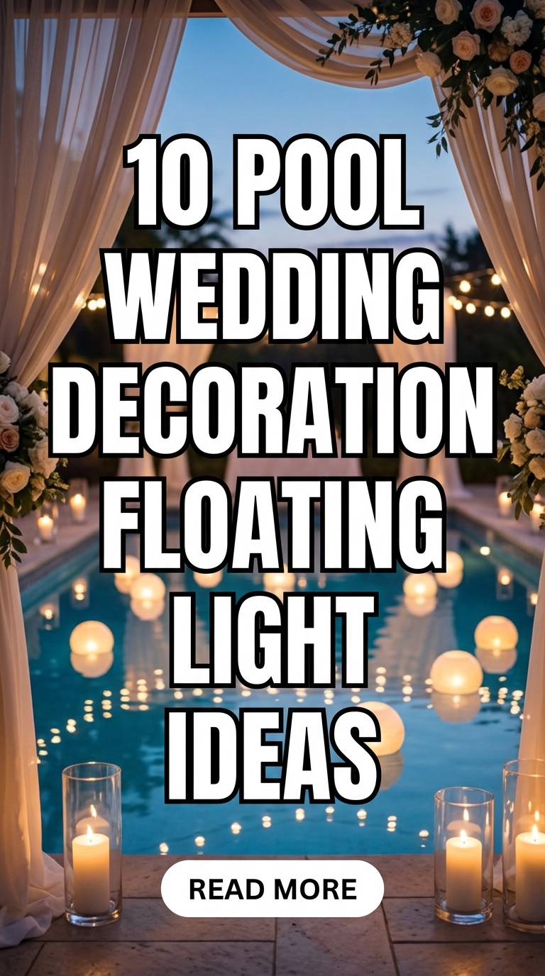 10 Pool Wedding Decoration Floating Light Ideas