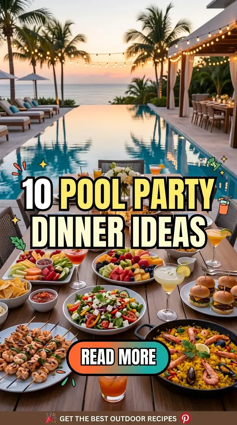 10 Pool Party Dinner Ideas