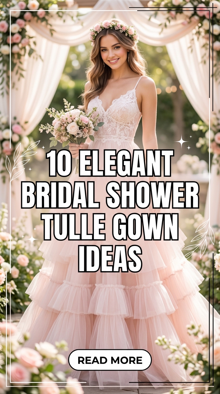 10 Elegant Bridal Shower Tulle Gown Ideas