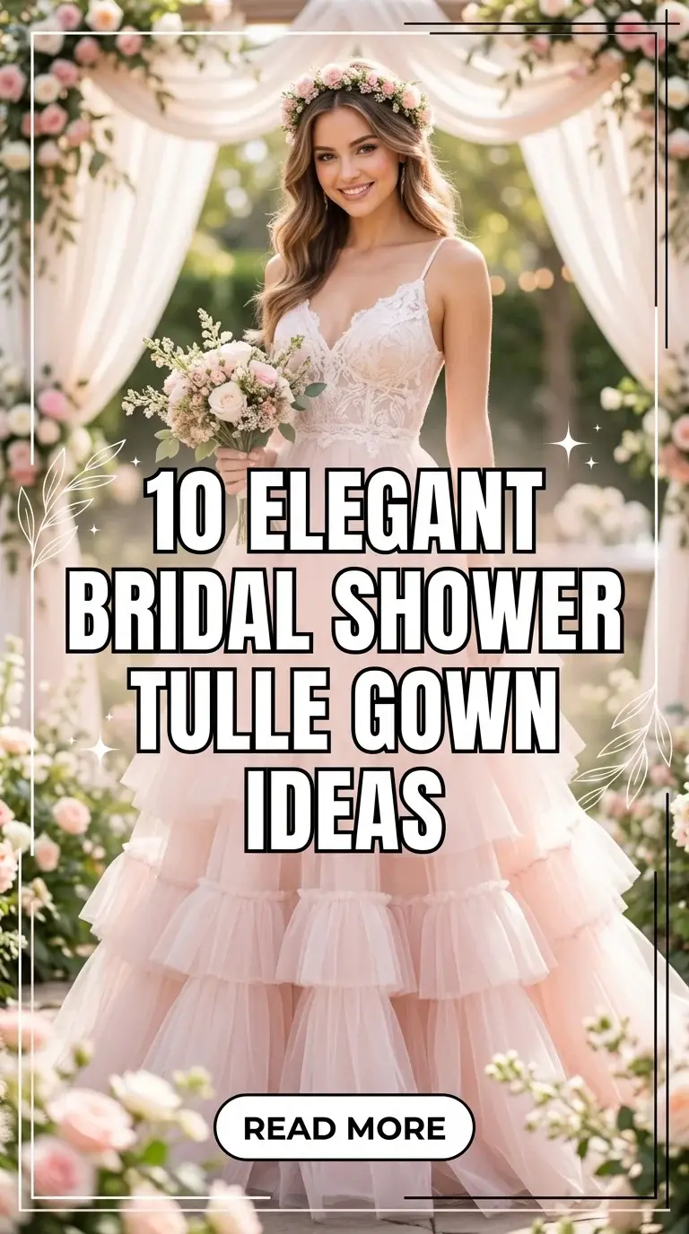 10 Elegant Bridal Shower Tulle Gown Ideas