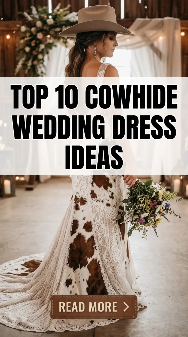Top 10 Cowhide Wedding Dress Ideas