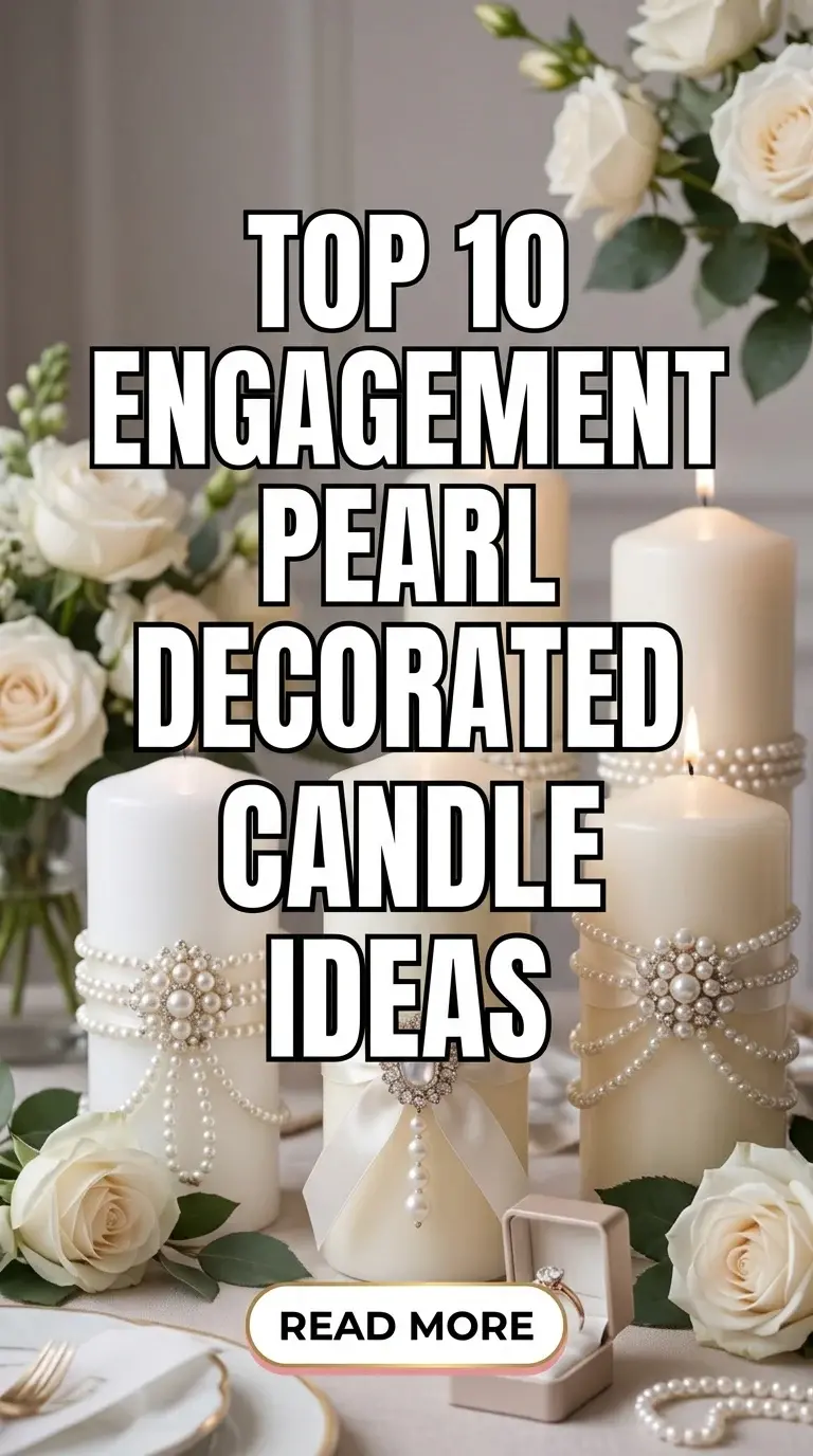 Top 10 Engagement Pearl Decorated Candle Ideas