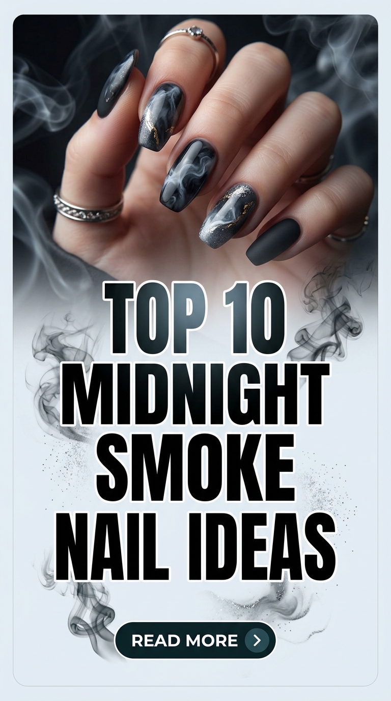 Top 10 Midnight Smoke Nail Ideas