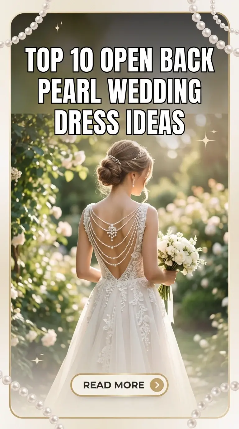 Top 10 Open Back Pearl Wedding Dress Ideas