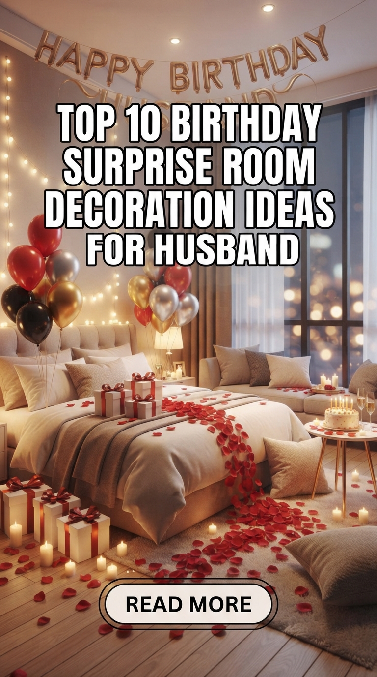 Top 10 Birthday Surprise Room Decoration Ideas for Husband