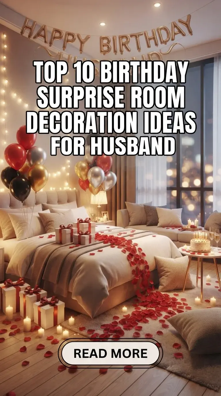 Top 10 Birthday Surprise Room Decoration Ideas for Husband