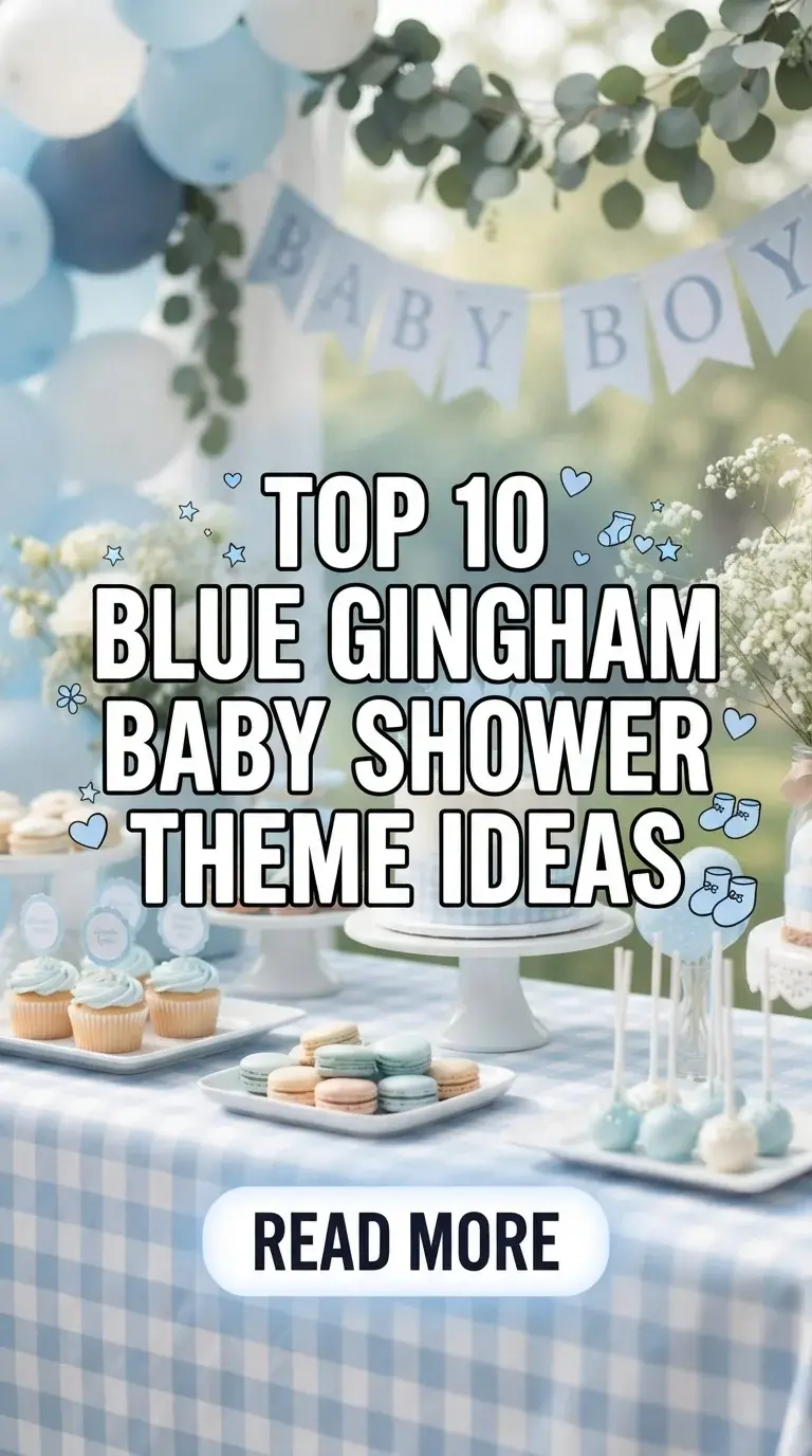 Top 10 Blue Gingham Baby Shower Theme Ideas