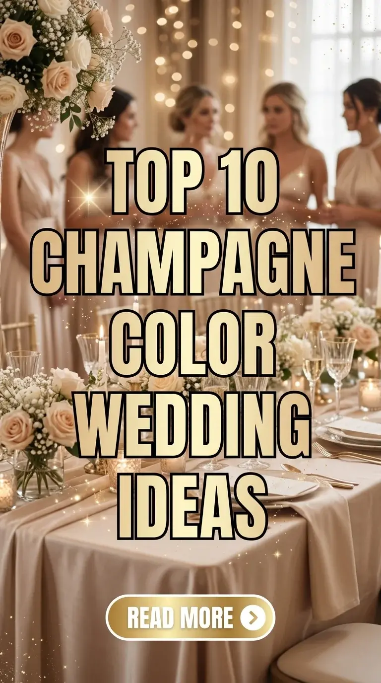Top 10 Champagne Color Wedding Ideas