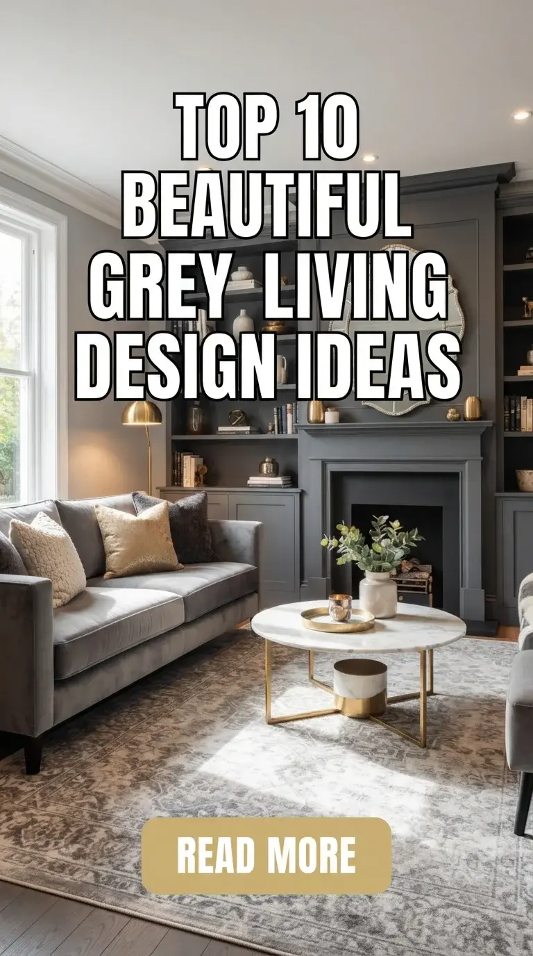 Top 10 Beautiful Grey Living Room Design Ideas
