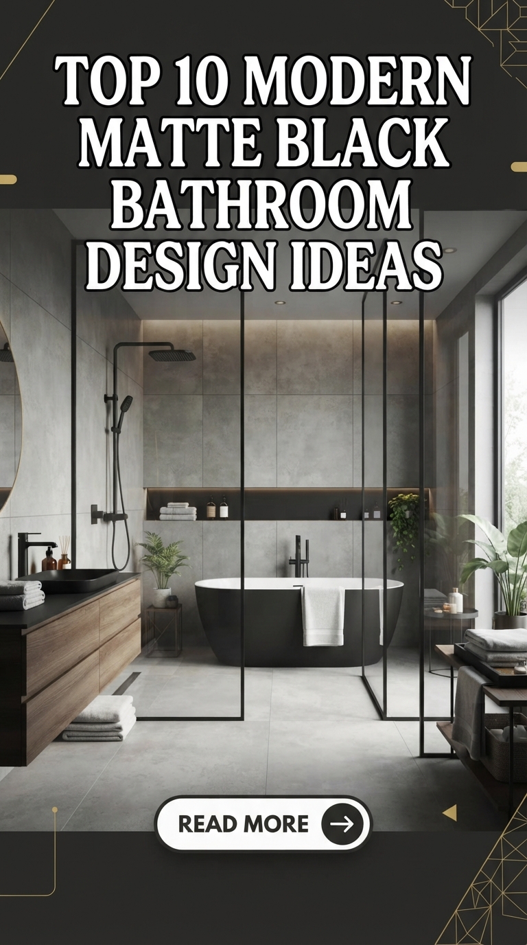 Top 10 Modern Matte Black Bathroom Design Ideas