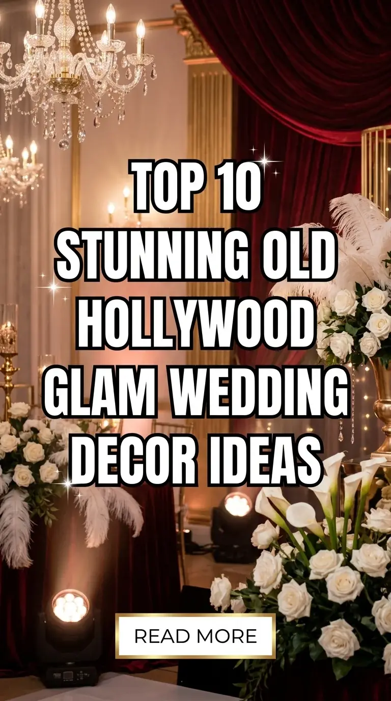 Top 10 Stunning Old Hollywood Glam Wedding Decor Ideas