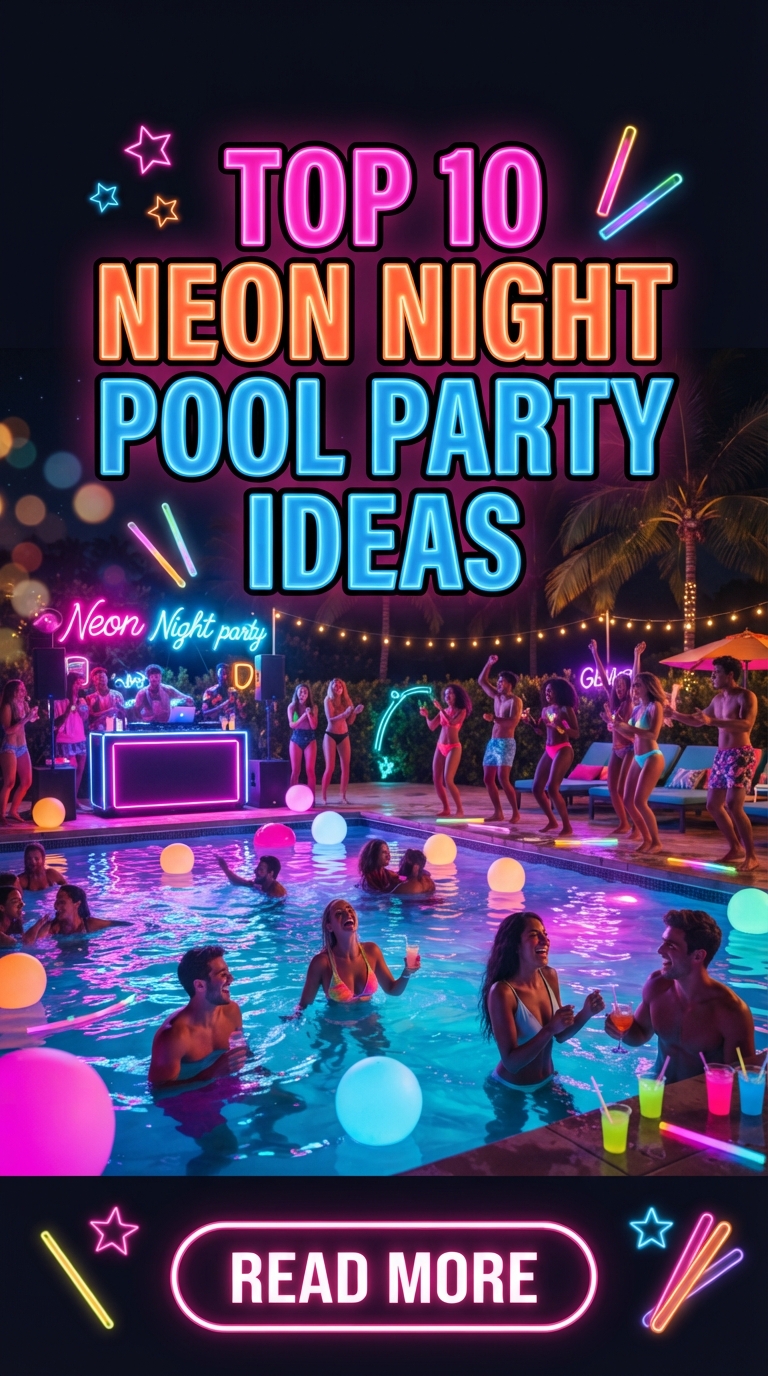 Top 10 Neon Night Pool Party Ideas