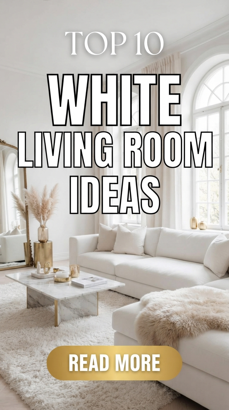 Top 10 White Living Room Ideas