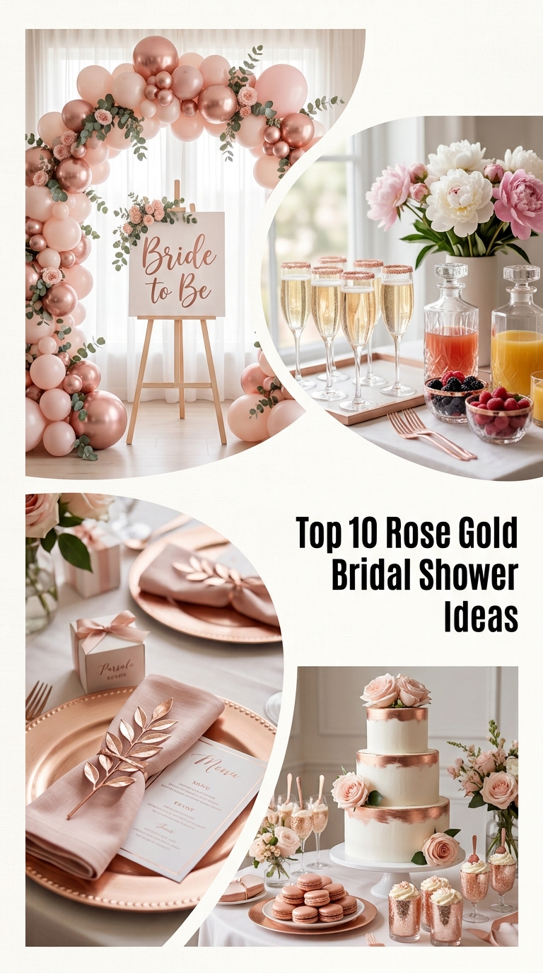 Top 10 Rose Gold Bridal Shower Ideas