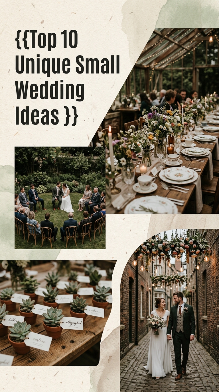 Top 10 Unique Small Wedding Ideas
